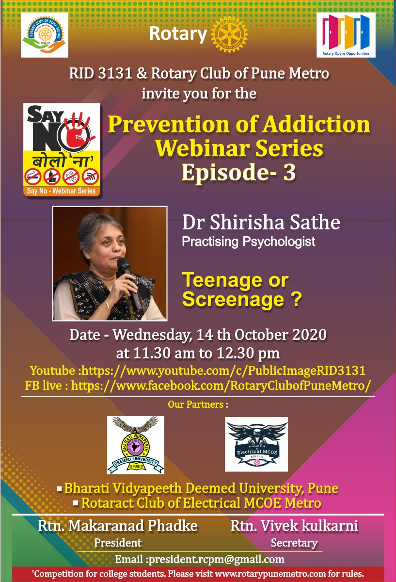 Addiction Prevention Webinar Episode 3 - Dr. Shirisha Sathe